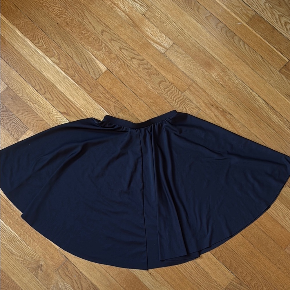 Body Wrappers Blue Midi Skater Skirt for Work